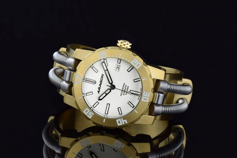 ARAGON Hydraumatic G9 NH35 Automatic White Gold 44mm