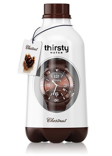 Thirsty Armbanduhr Silikon Chestnut