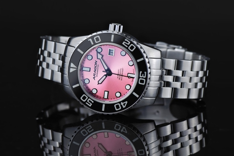 ARAGON Divemaster 42mm Swiss R150 Pink Automatic