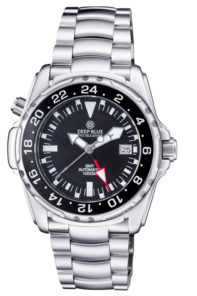 Deep Blue Pro Sea Diver 1000m Expedition GMT Black