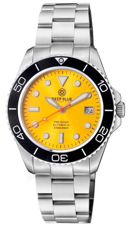 Deep Blue Pro Diver 200 Automatic Yellow 42.5mm