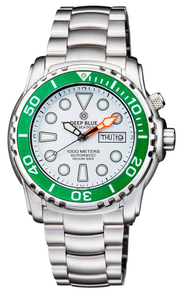 Deep Blue Sea Diver 1000m White-Green