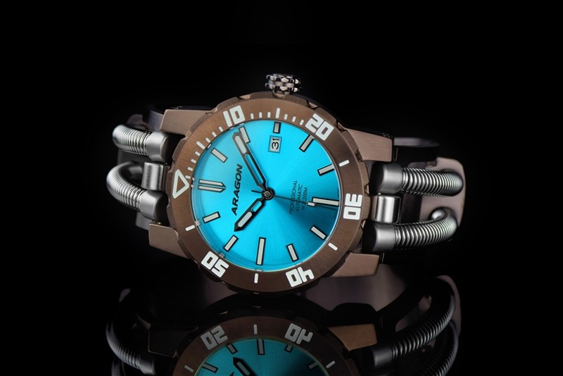 ARAGON Hydraumatic G9 NH35 Automatic Aqua Brown 44mm