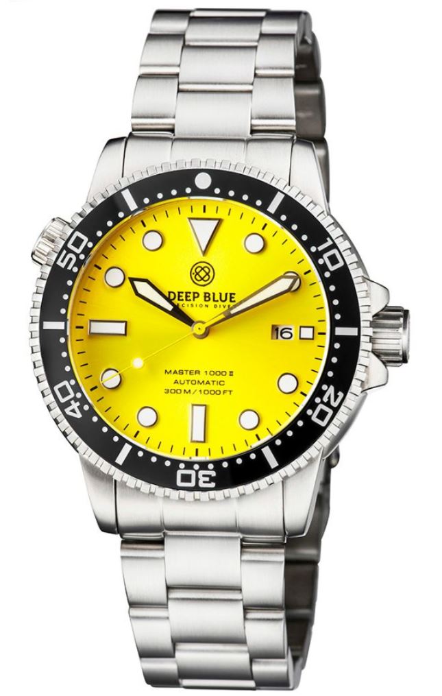 Deep Blue Master 1000 II Black-Yellow Steel