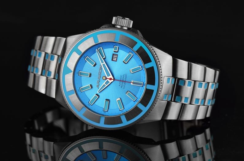 ARAGON Bioluminescence Blue 50mm Automatic