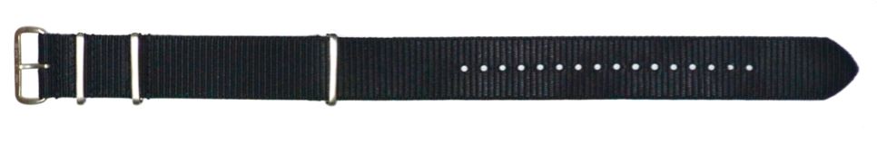 Deep Blue Nato Nylon Schwarz 20mm