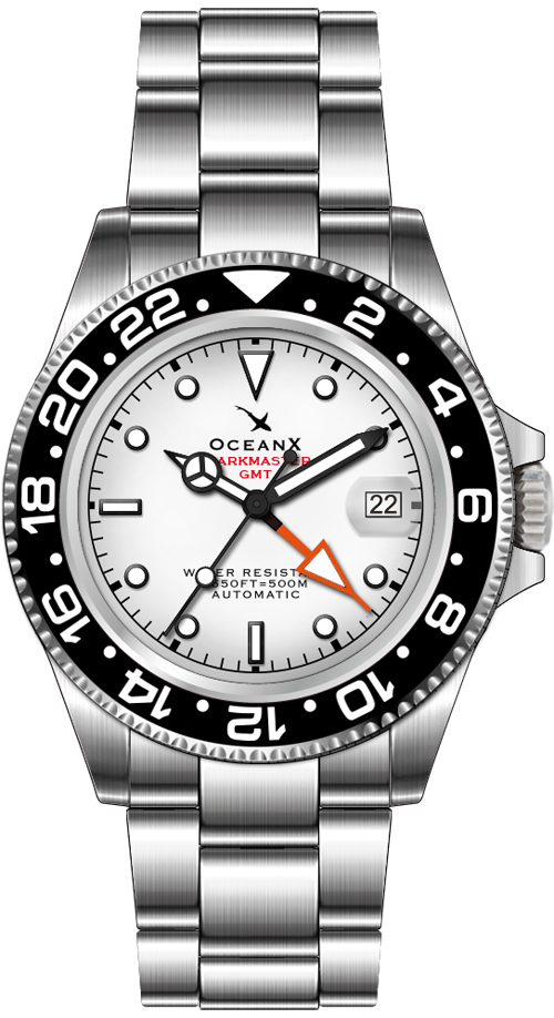 OceanX Sharkmaster GMT 42mm White Black Automatic