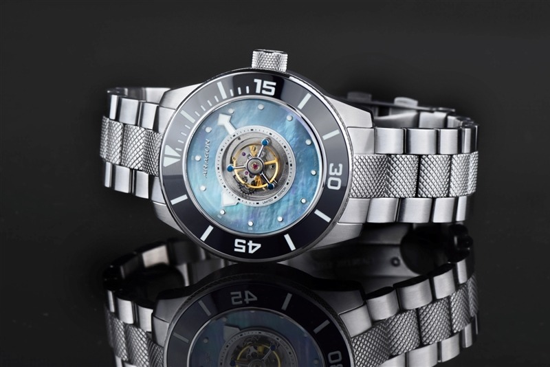 ARAGON Divemaster Tourbillon Platinum MOP 50mm Limited Edition