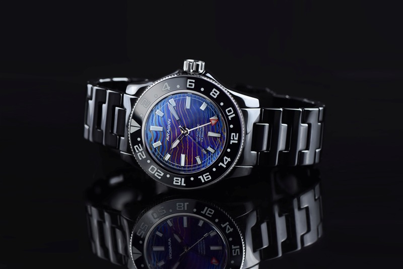 ARAGON Hercules Ceramic GMT 9075 Damascus 44mm