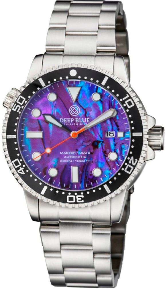 Deep Blue Master 1000 II Purple Abalone Steel