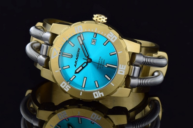 ARAGON Hydraumatic G9 NH35 Automatic Aqua Gold 50mm
