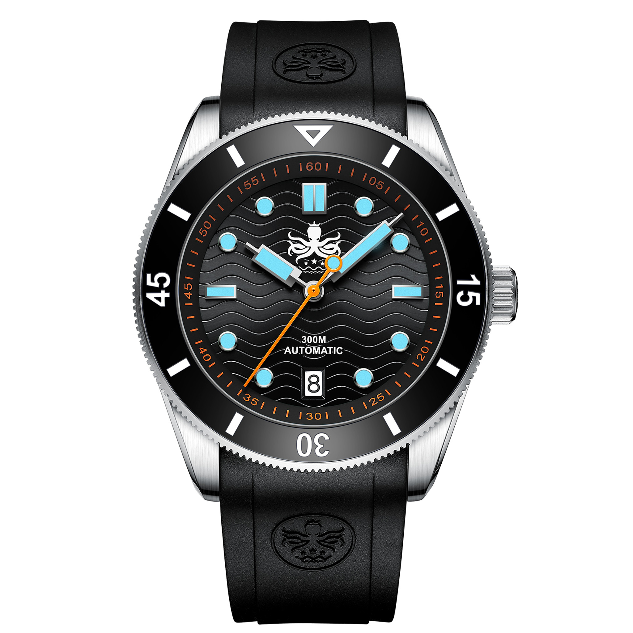 Phoibos Wave Master Black 300m Diver Automatic