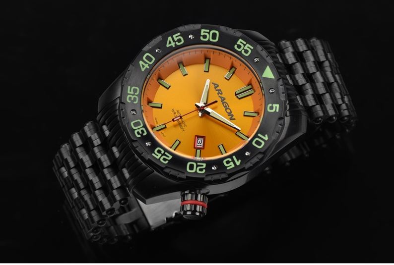 ARAGON Sea Charger Automatic 50mm Orange Black IP