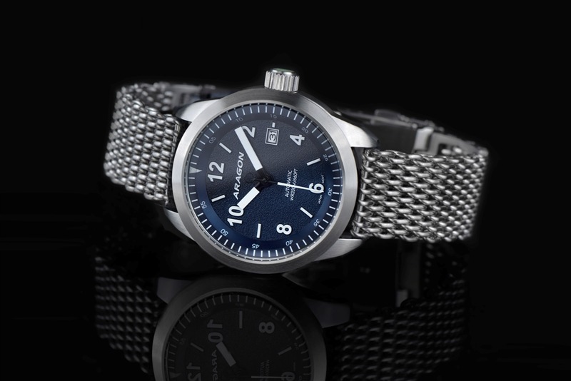 ARAGON Caprice NH35 Automatic Blue 44mm Mesh Bracelet
