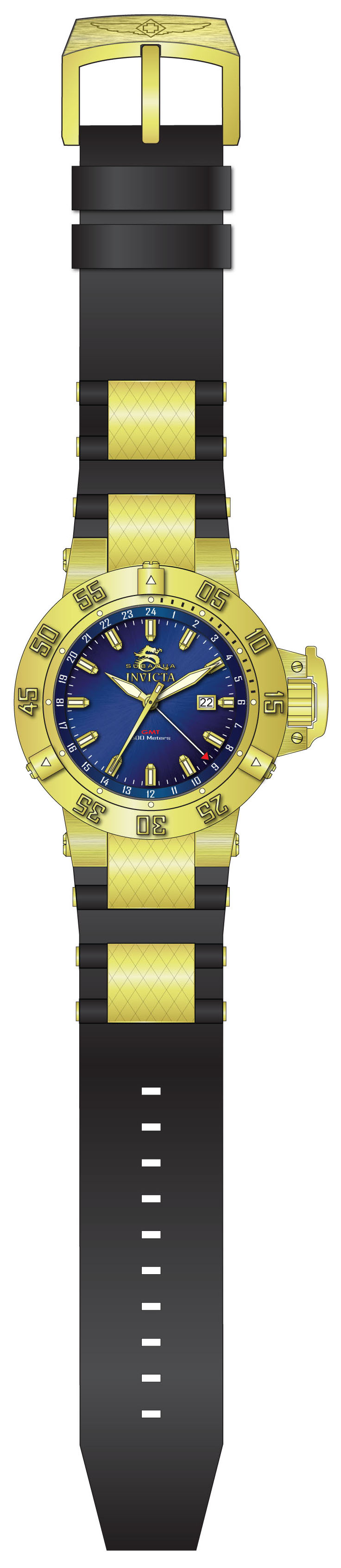 Invicta 1150 Subaqua Gummiarmband
