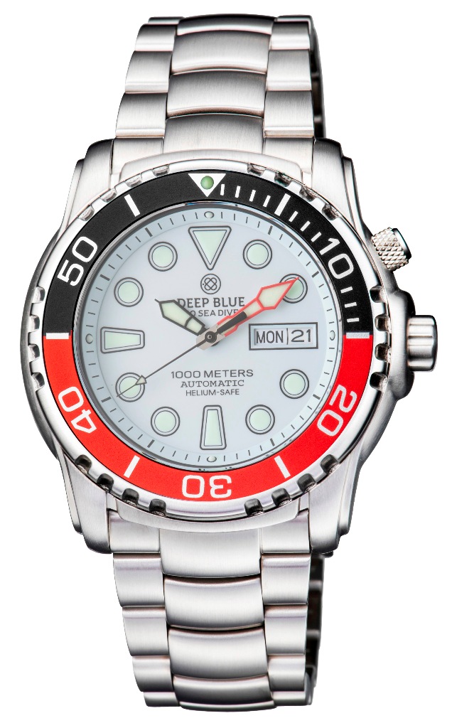 Deep Blue Sea Diver 1000m White-Black-Red