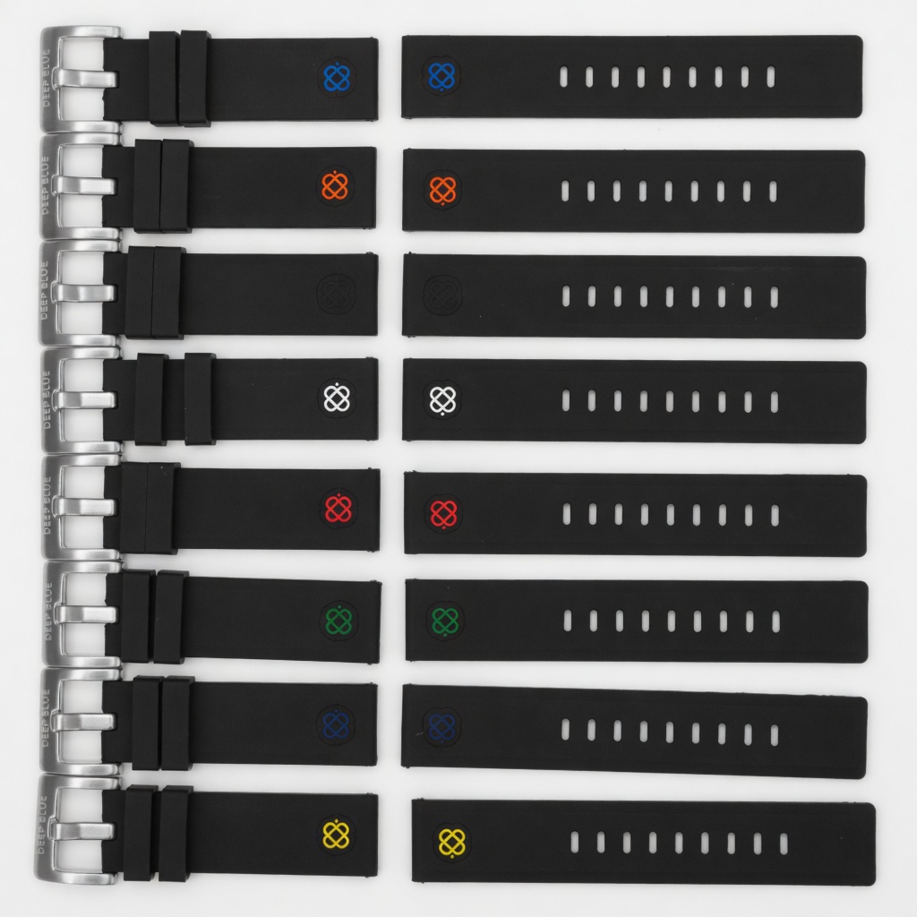 Deep Blue Soft Gummiarmband 22mm