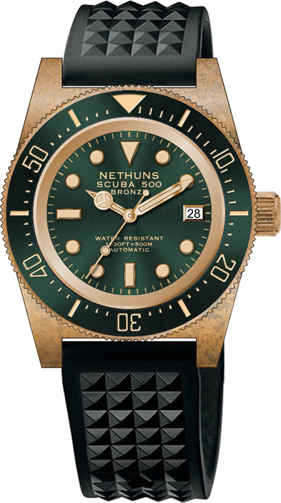 Nethuns Scuba 500 Green Bronze Steel Automatic