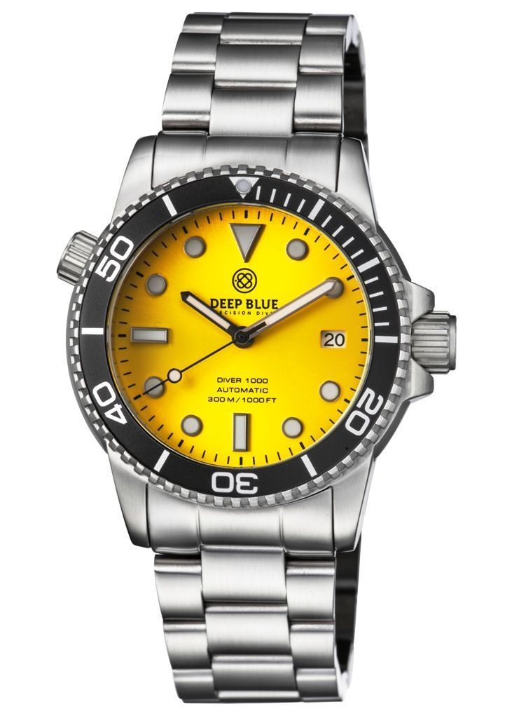Deep Blue Diver 1000 Black-Gelb-Steel
