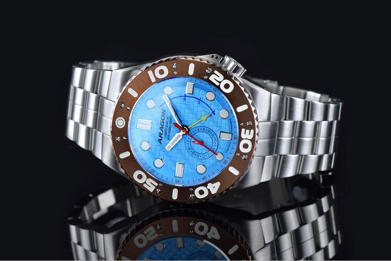 ARAGON Enforcer Power Reserve Aqua 50mm Auto Limited Edition
