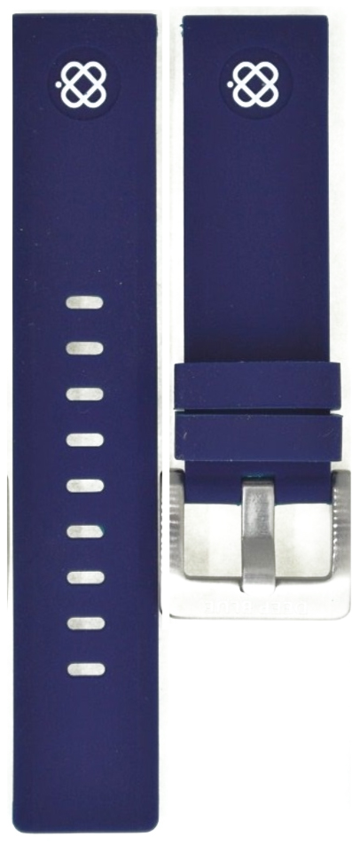 Deep Blue Sea Ram Silikonarmband 24mm Dark-Blue-Weiss
