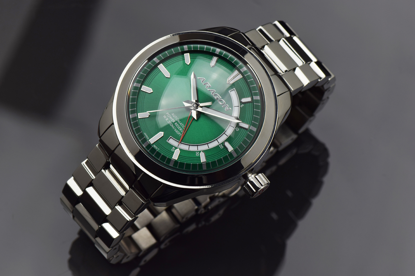 ARAGON Antigravity Power Reserve Automatic 50mm Green
