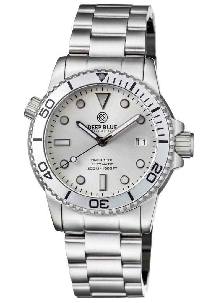 Deep Blue Diver 1000 Silver-Silver-Steel