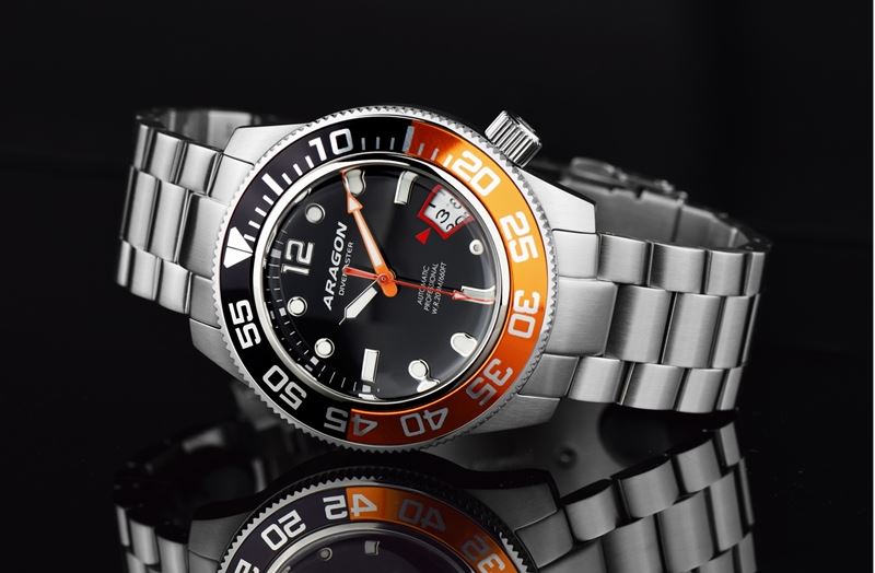 ARAGON Divemaster III Black-Orange Automatic 50mm Steel