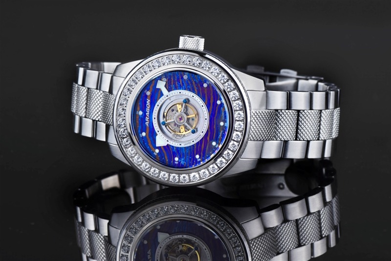 ARAGON Divemaster Central Tourbillon TP Blue Damascus 50mm Limited Edition