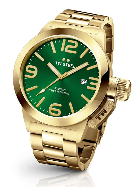 TW Steel Canteen CB222 XXL Herrenuhr 50mm Gold PVD
