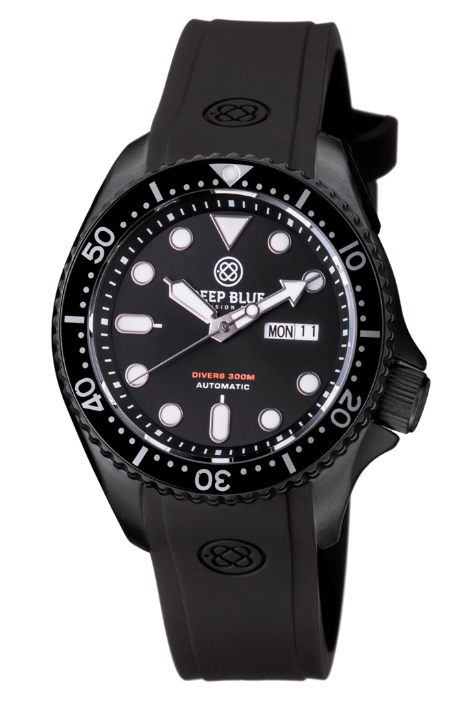 Deep Blue Military Diver 300 40mm Automatic Black PVD