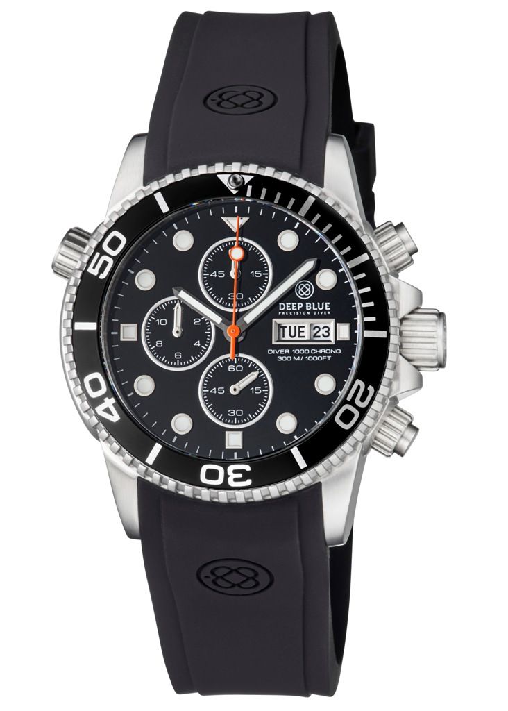 Deep Blue Diver 1000 Chrono Black-Black