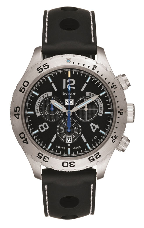 Traser Classic Chronograph Black Silikon