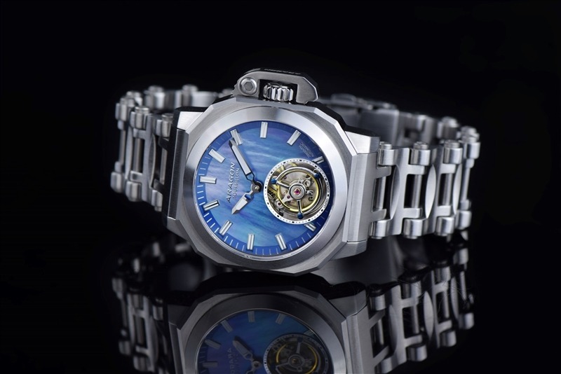 ARAGON Millipede Max Tourbillon Platinum Mother of Pearl 42mm Limited Edition