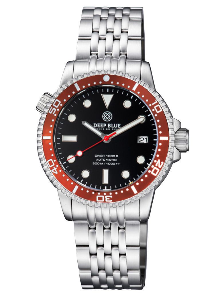 Deep Blue Diver 1000 II Black-Red-Red Glossy
