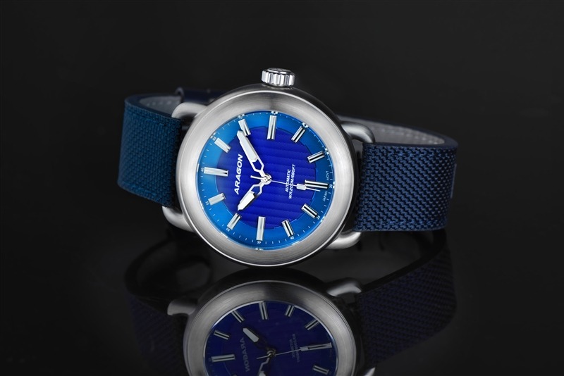 ARAGON Millipede EVO NH35 Automatic Blue 44mm Nylon Strap