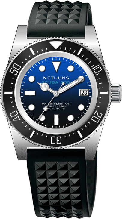 Nethuns Scuba 500 Blue Gradient Steel Automatic
