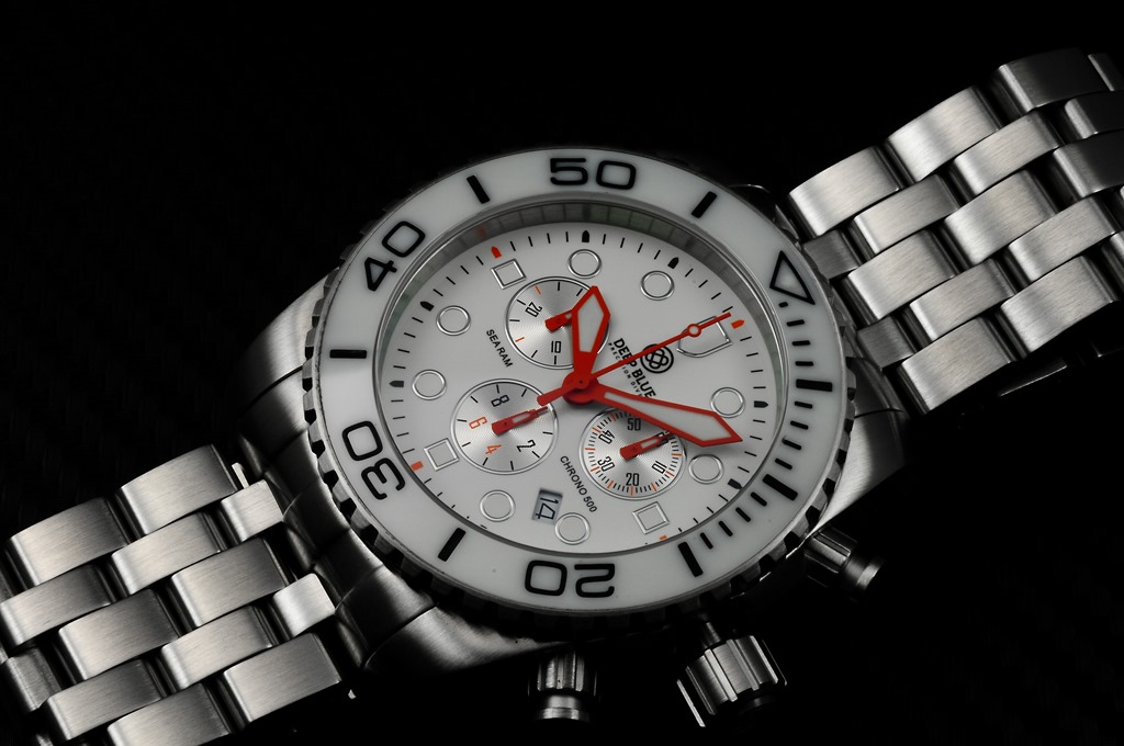 Deep Blue Sea Ram Chronograph 500m White-Black-Orange