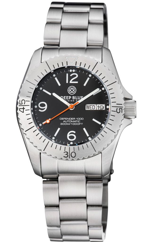 Deep Blue Defender 1000 Automatic 40mm Black Steel