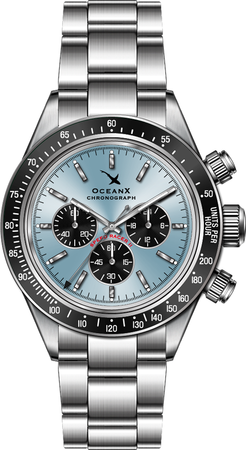 OceanX Speedracer II Chrono Ice-Blue 41,5mm Herrenuhr