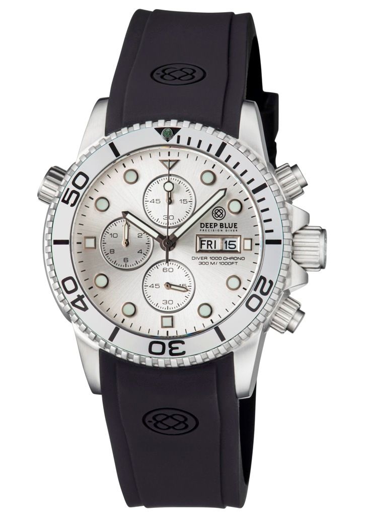 Deep Blue Diver 1000 Chrono Silver-Silver