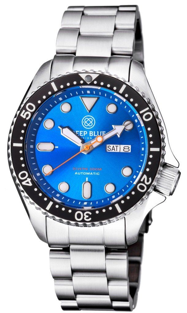 Deep Blue Military Diver 300 Automatic Blue-Black II Steel