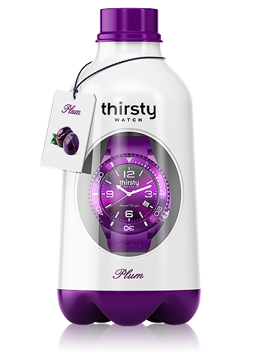 Thirsty Armbanduhr Silikon Plum