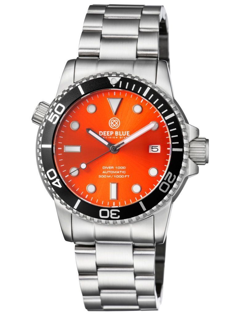 Deep Blue Diver 1000 Black-Orange-Steel
