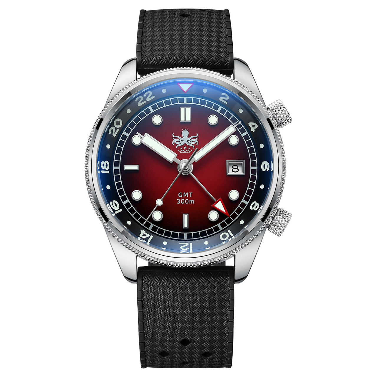 Phoibos Eagle Ray Red GMT 300m Diver