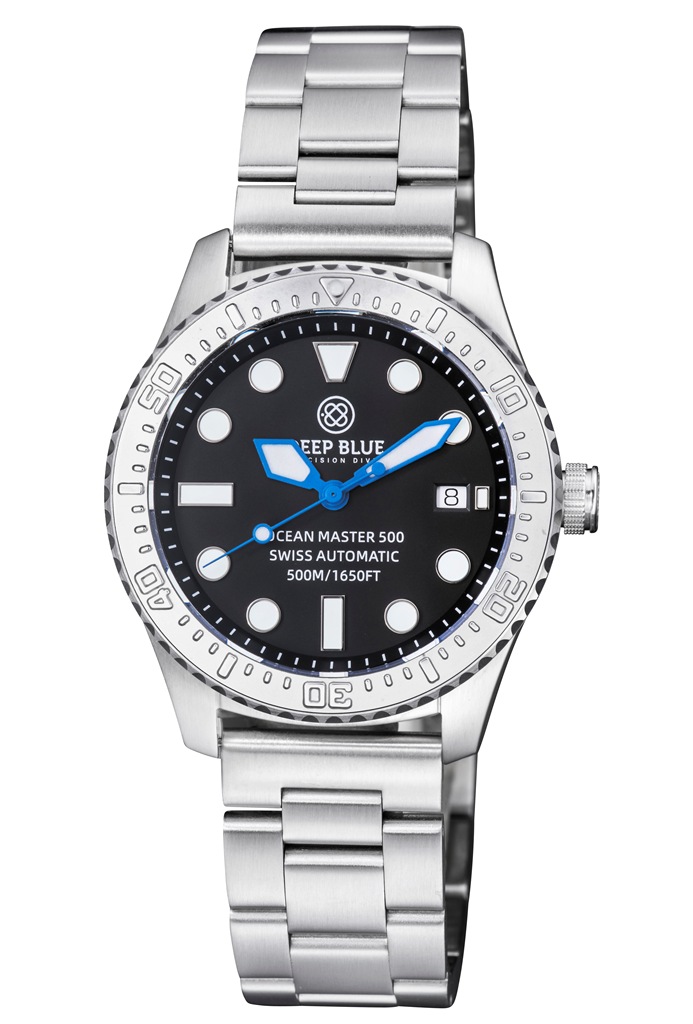 Deep Blue Ocean Master 500 Swiss Automatic 40 mm Black Blue I 