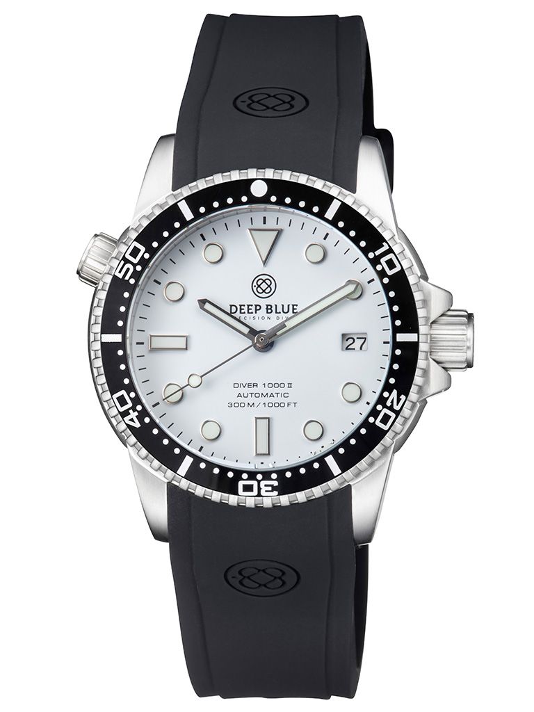 Deep Blue Diver 1000 II Black-White Glossy