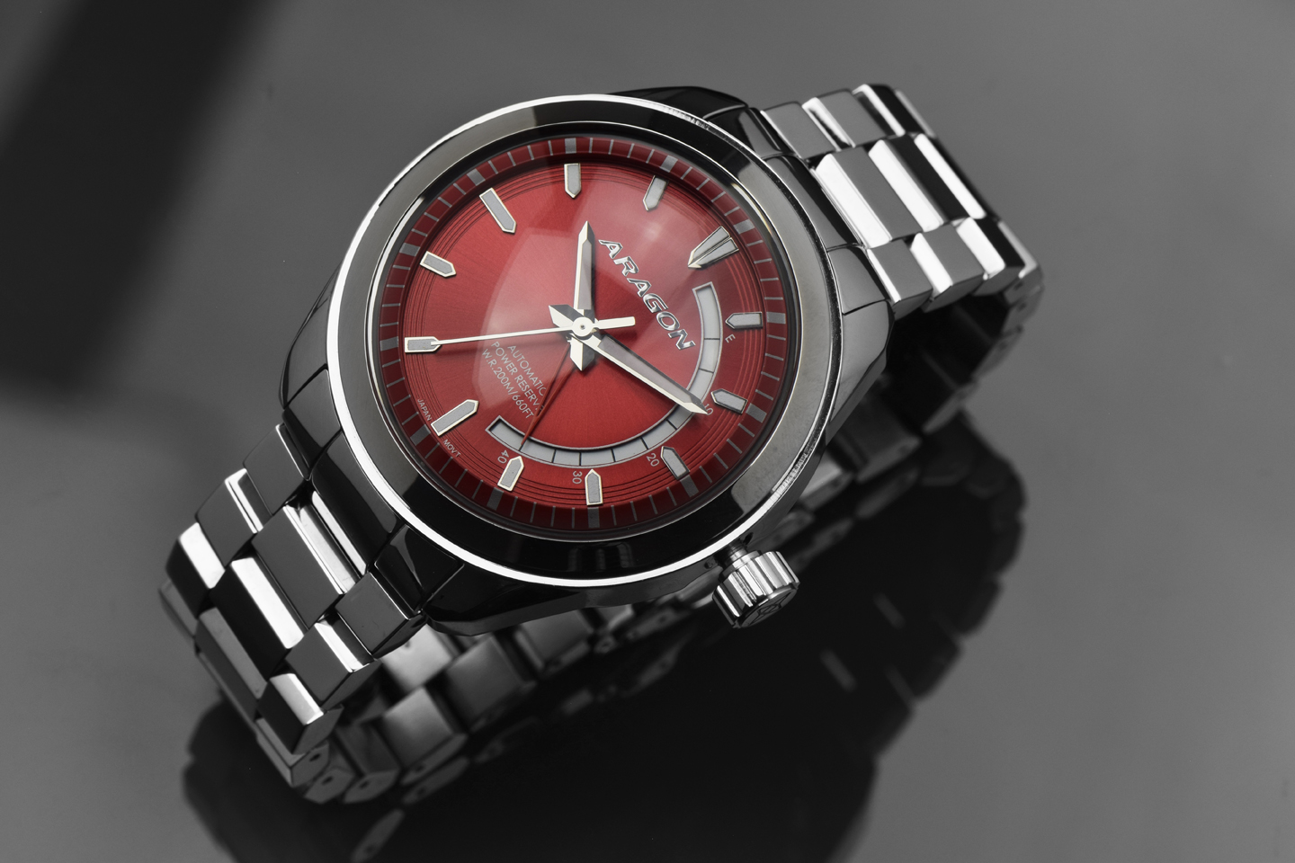 ARAGON Antigravity Power Reserve Automatic 50mm Red