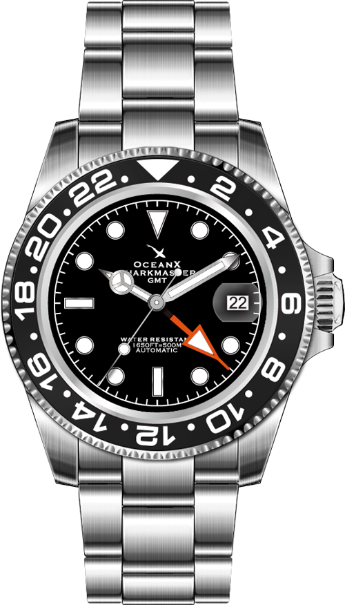 OceanX Sharkmaster GMT 40mm Black Automatic
