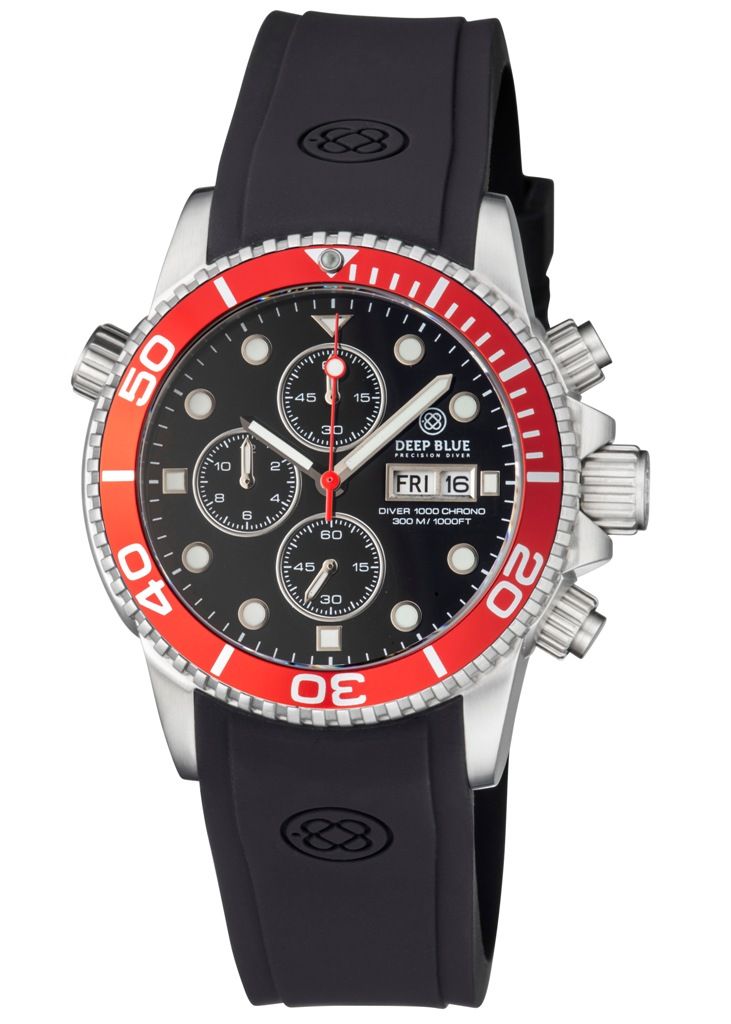 Deep Blue Diver 1000 Chrono Black-Red